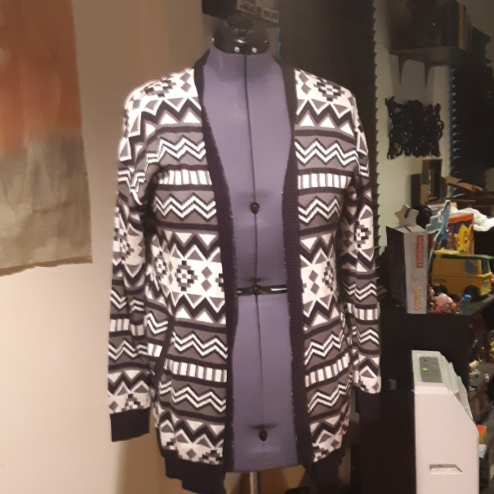 Aztec Print Cardigan